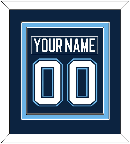 Maine Nameplate & Number (Back) Combined - Road Navy Blue (1994-2008) - Signature Tier 2
