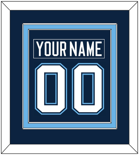 Maine Nameplate & Number (Back) Combined - Road Navy Blue (1994-2008) - Double Mat 2