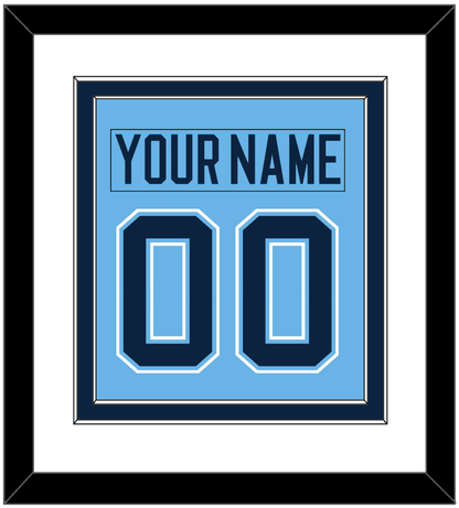 Maine Nameplate & Number (Back) Combined - Alternate Light Blue (2007-2008) - Signature Tier 1