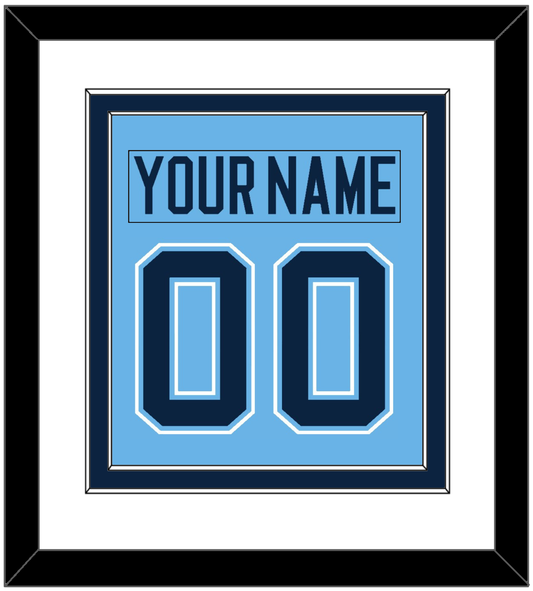 Maine Nameplate & Number (Back) Combined - Alternate Light Blue (2007-2008) - Signature Tier 1