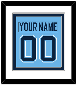 Maine Nameplate & Number (Back) Combined - Alternate Light Blue (2007-2008) - Double Mat 1