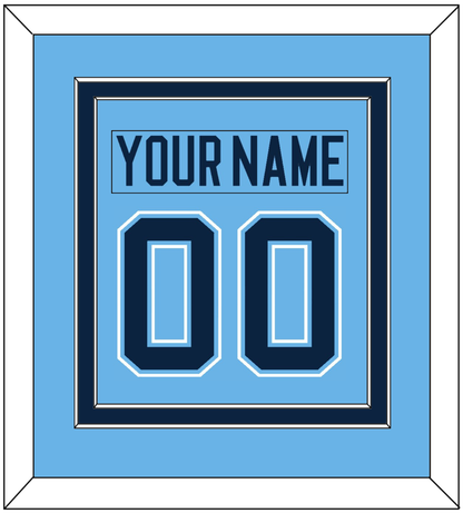 Maine Nameplate & Number (Back) Combined - Alternate Light Blue (2007-2008) - Signature Tier 2