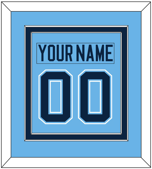 Maine Nameplate & Number (Back) Combined - Alternate Light Blue (2007-2008) - Signature Tier 2