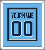 Maine Nameplate & Number (Back) Combined - Alternate Light Blue (2007-2008) - Double Mat 2