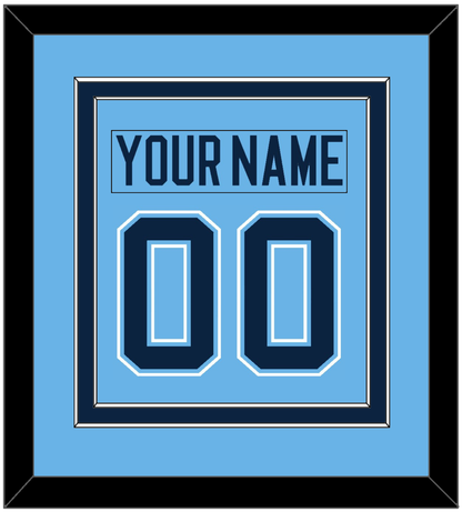 Maine Nameplate & Number (Back) Combined - Alternate Light Blue (2007-2008) - Signature Tier 2