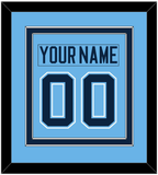 Maine Nameplate & Number (Back) Combined - Alternate Light Blue (2007-2008) - Double Mat 2