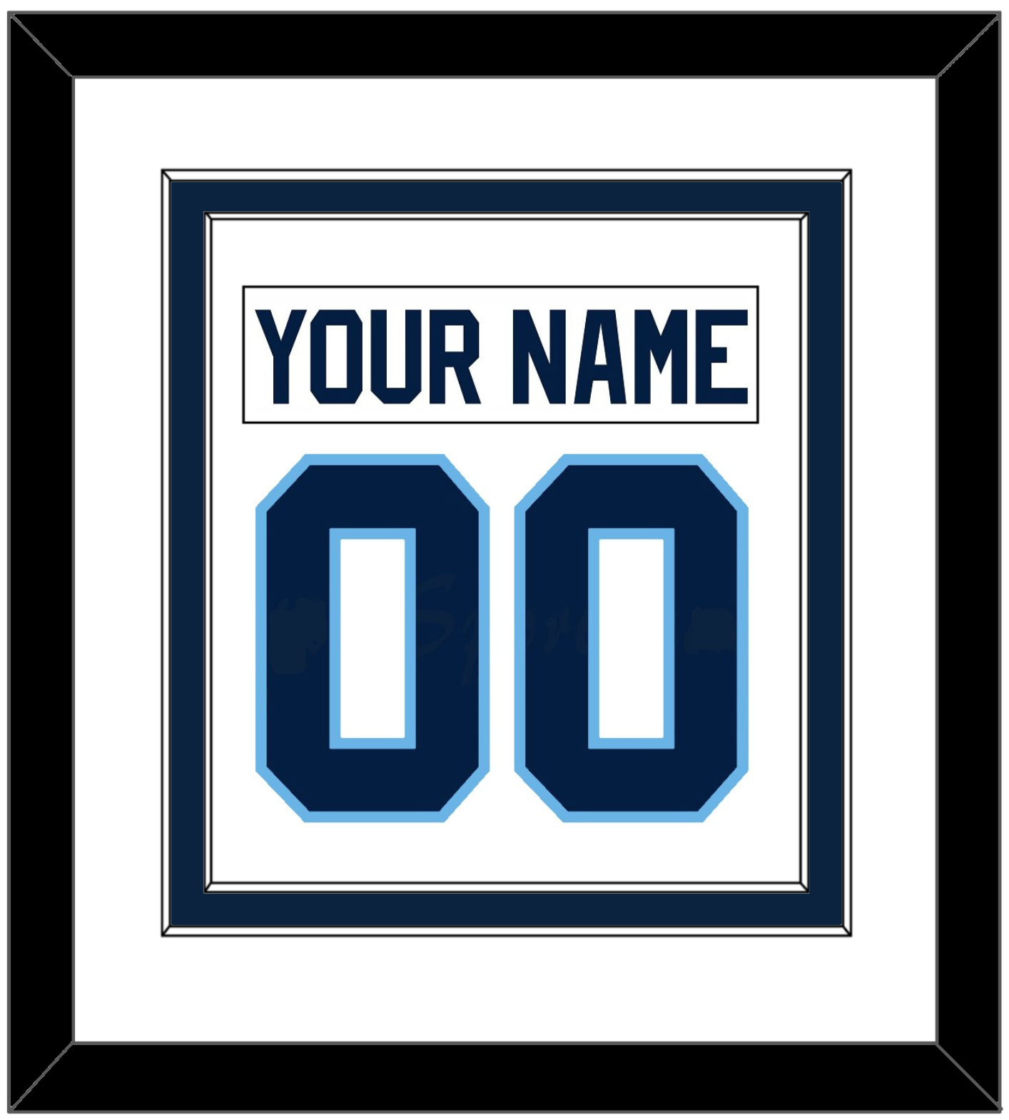 Maine Nameplate & Number (Back) Combined - Home White (1993-1994) - Signature Tier 2