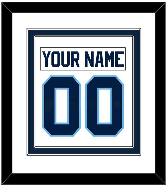 Maine Nameplate & Number (Back) Combined - Home White (1993-1994) - Double Mat 2