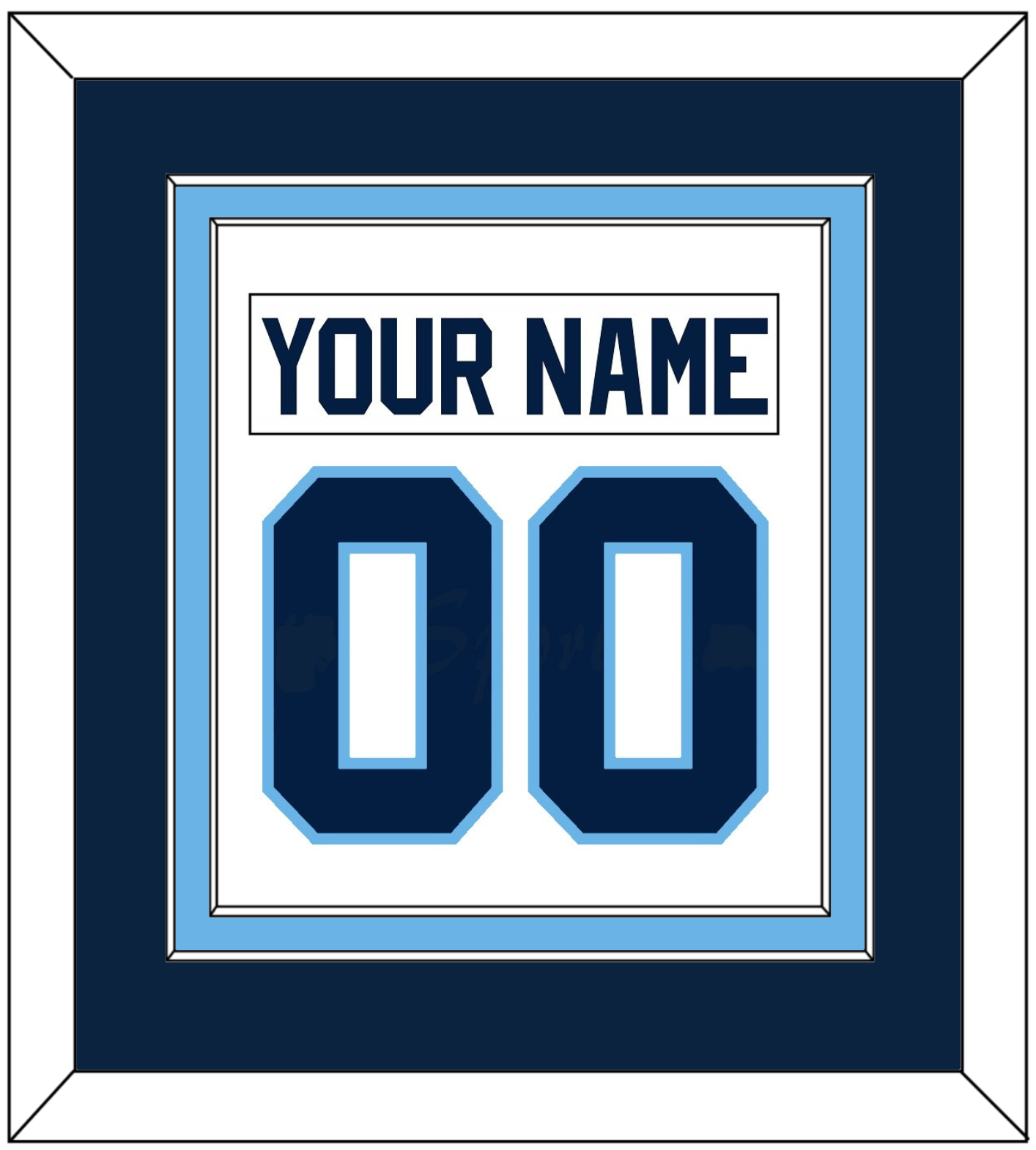 Maine Nameplate & Number (Back) Combined - Home White (1993-1994) - Signature Tier 3