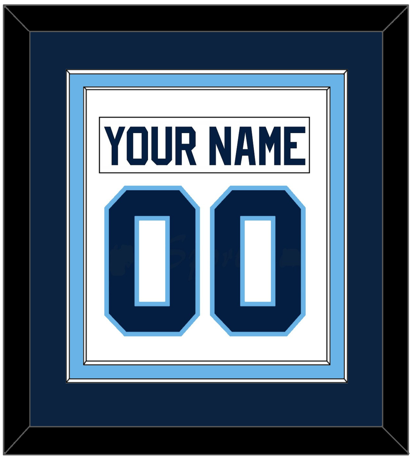 Maine Nameplate & Number (Back) Combined - Home White (1993-1994) - Signature Tier 3