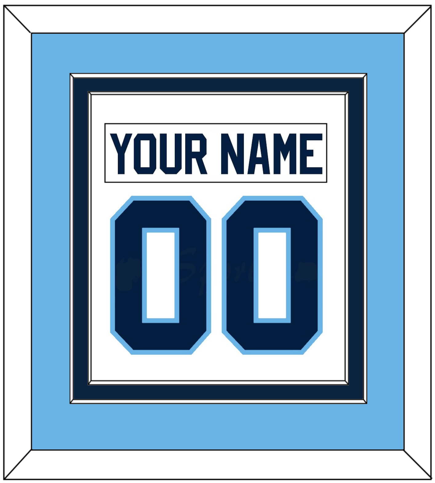 Maine Nameplate & Number (Back) Combined - Home White (1993-1994) - Signature Tier 4
