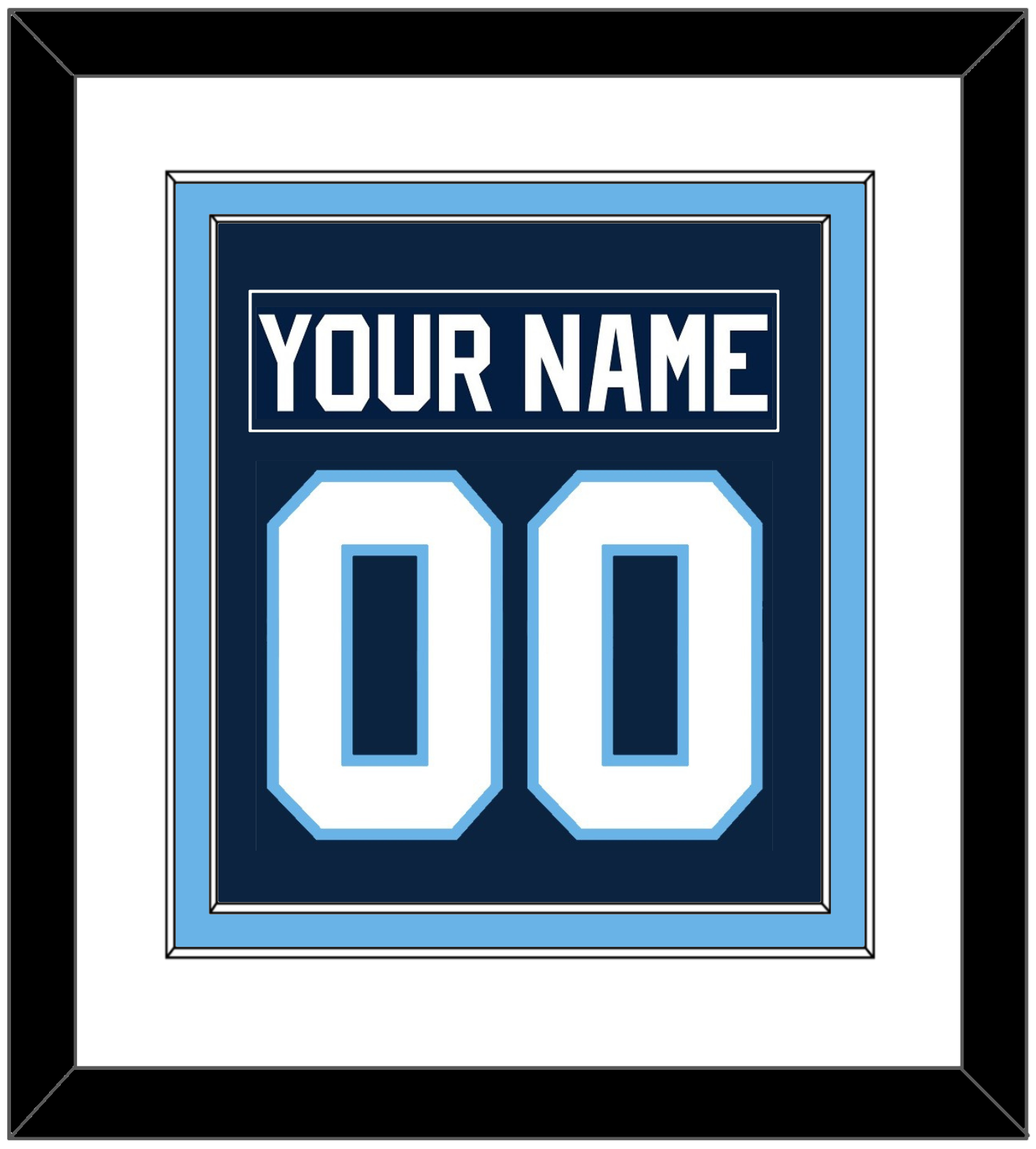Maine Nameplate & Number (Back) Combined - Road Navy Blue (1993-1994) - Signature Tier 1