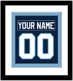 Maine Nameplate & Number (Back) Combined - Road Navy Blue (1993-1994) - Double Mat 1