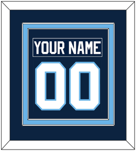 Maine Nameplate & Number (Back) Combined - Road Navy Blue (1993-1994) - Double Mat 2