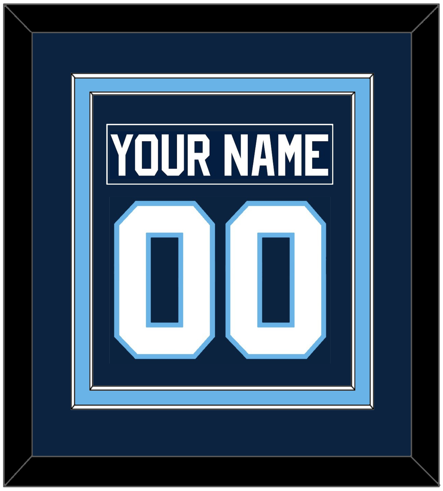 Maine Nameplate & Number (Back) Combined - Road Navy Blue (1993-1994) - Signature Tier 2
