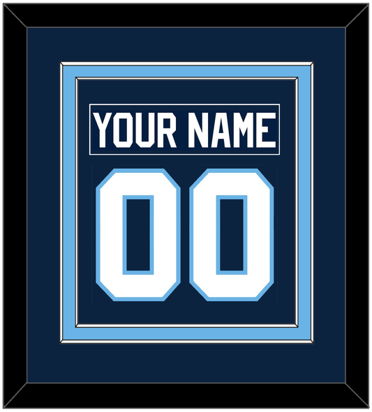 Maine Nameplate & Number (Back) Combined - Road Navy Blue (1993-1994) - Signature Tier 2