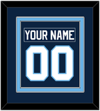 Maine Nameplate & Number (Back) Combined - Road Navy Blue (1993-1994) - Double Mat 2