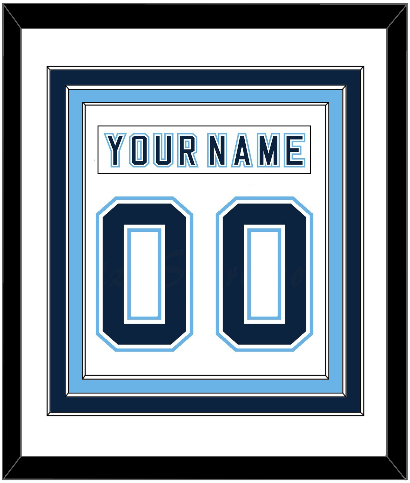 Maine Nameplate & Number (Back) Combined - Home White - Premier Tier 1