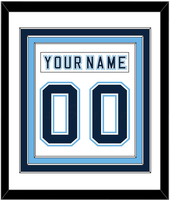 Maine Nameplate & Number (Back) Combined - Home White - Triple Mat 1