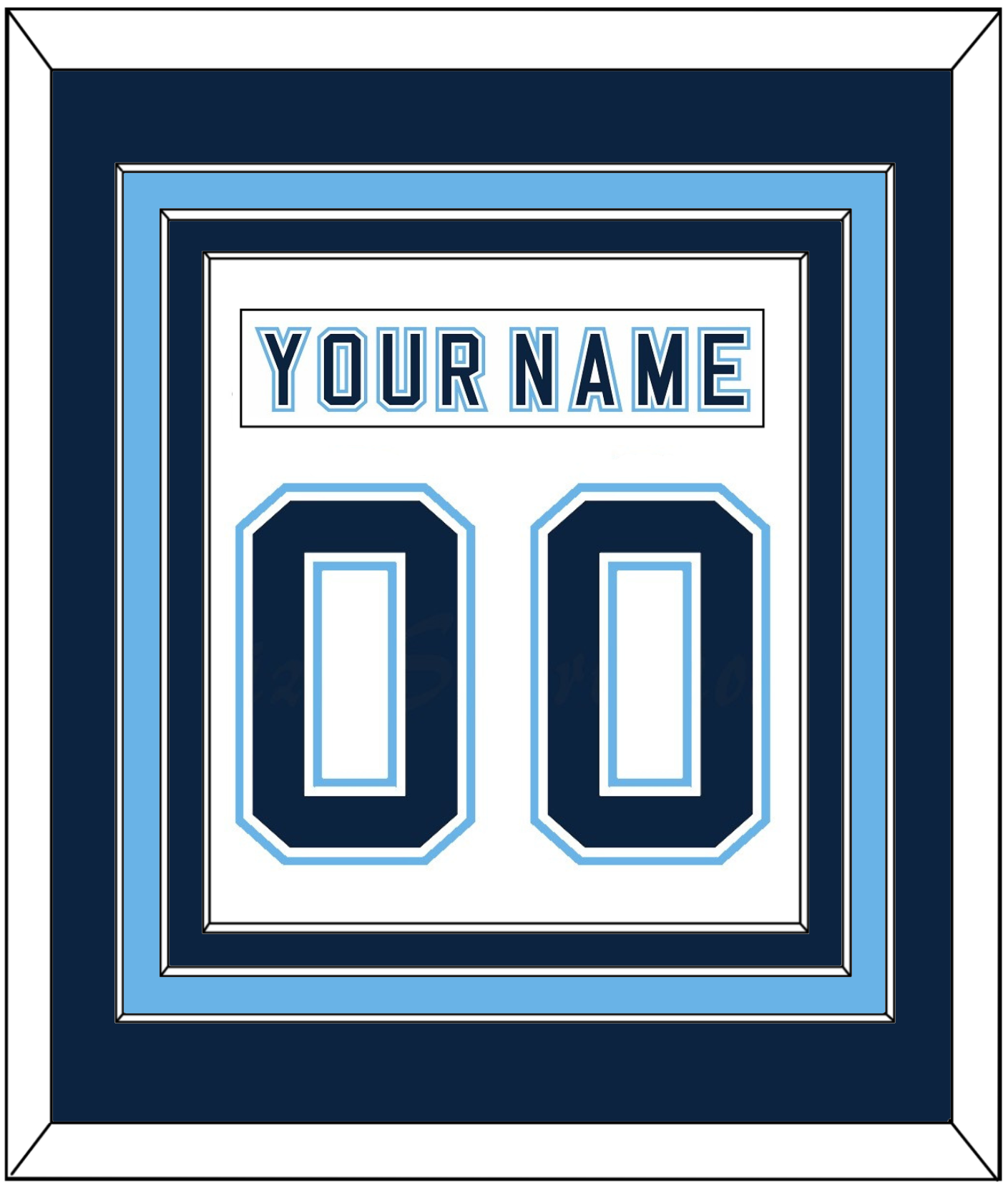 Maine Nameplate & Number (Back) Combined - Home White - Premier Tier 2
