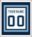 Maine Nameplate & Number (Back) Combined - Home White - Triple Mat 2