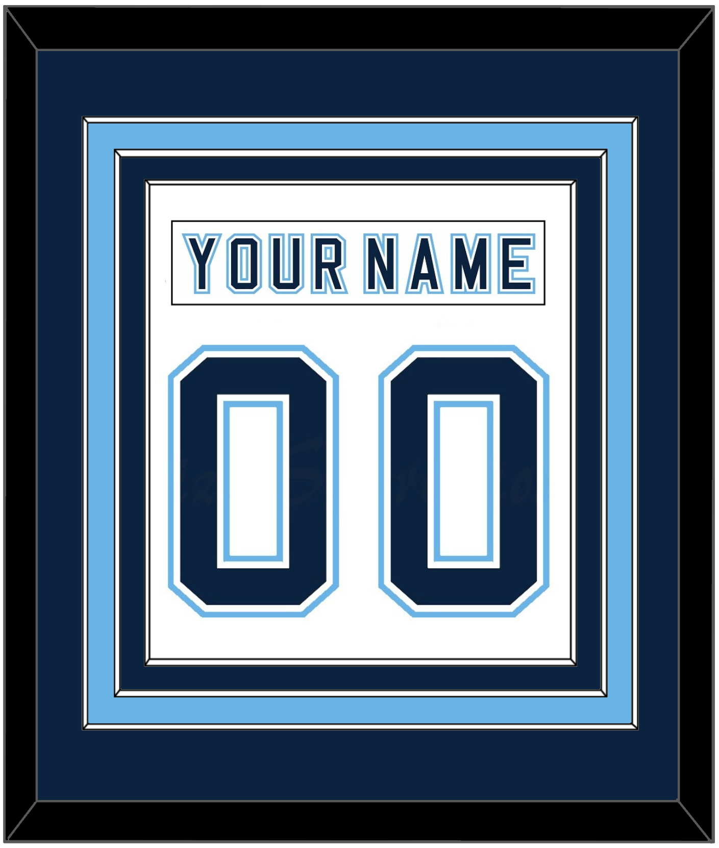 Maine Nameplate & Number (Back) Combined - Home White - Premier Tier 2