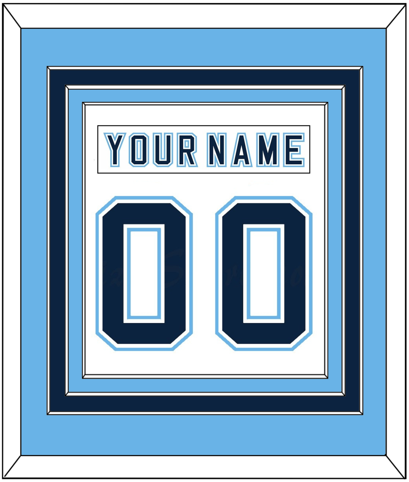 Maine Nameplate & Number (Back) Combined - Home White - Premier Tier 3