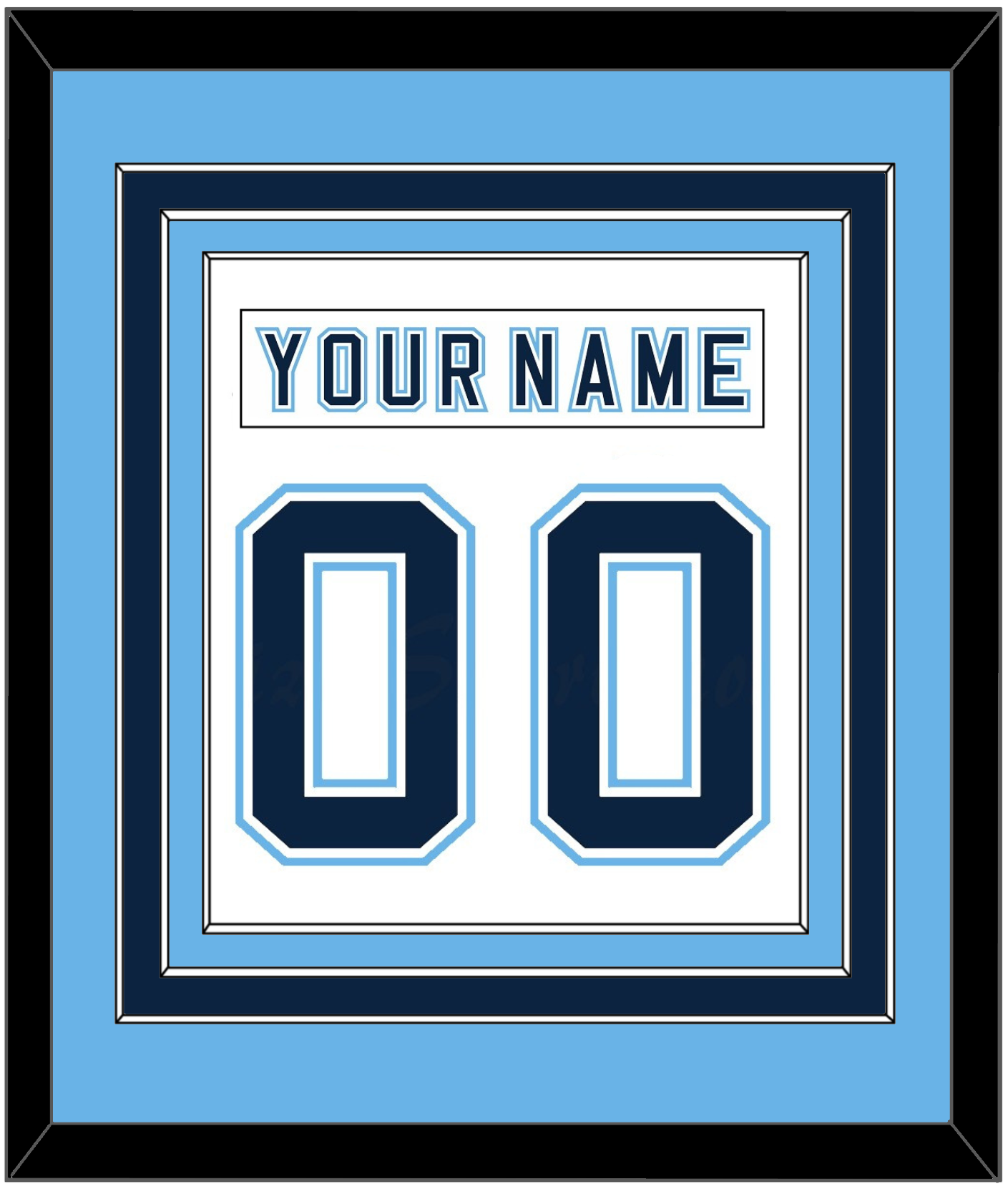 Maine Nameplate & Number (Back) Combined - Home White - Premier Tier 3