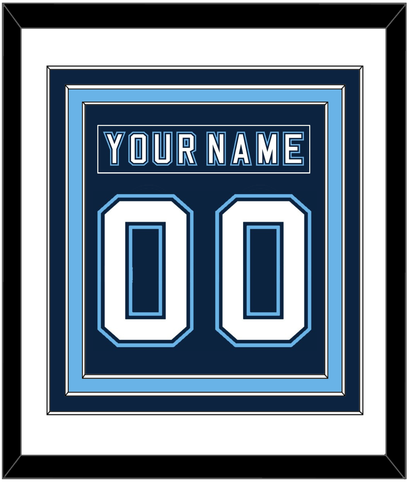 Maine Nameplate & Number (Back) Combined - Road Navy Blue - Premier Tier 1