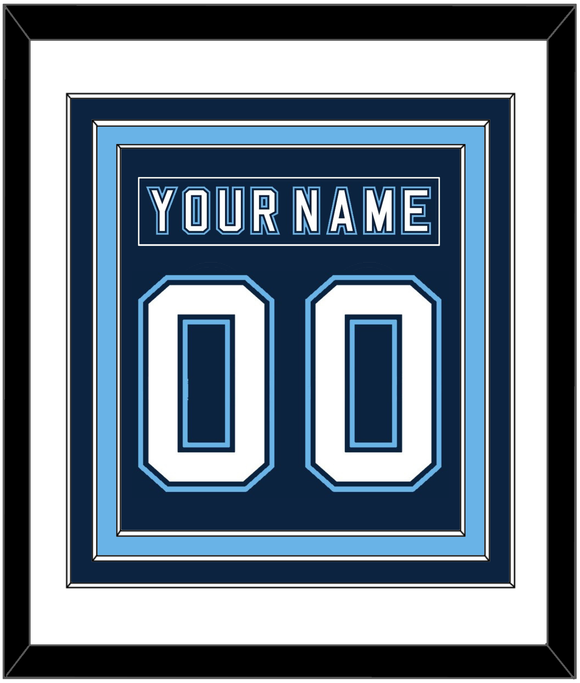 Maine Nameplate & Number (Back) Combined - Road Navy Blue - Triple Mat 1