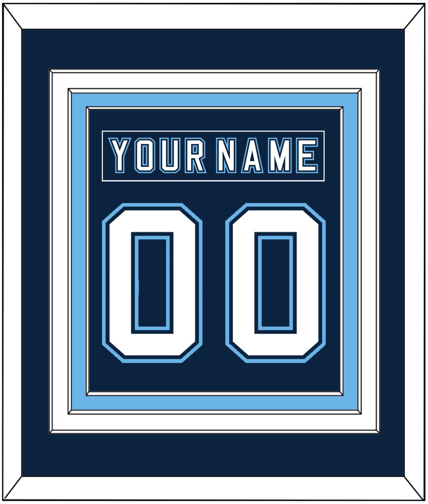 Maine Nameplate & Number (Back) Combined - Road Navy Blue - Premier Tier 2