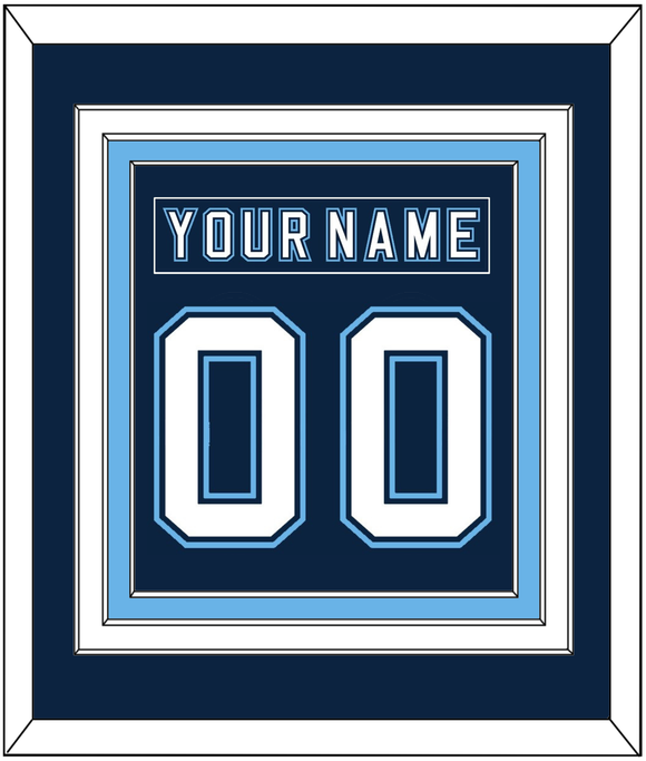 Maine Nameplate & Number (Back) Combined - Road Navy Blue - Triple Mat 2