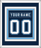 Maine Nameplate & Number (Back) Combined - Road Navy Blue - Triple Mat 2