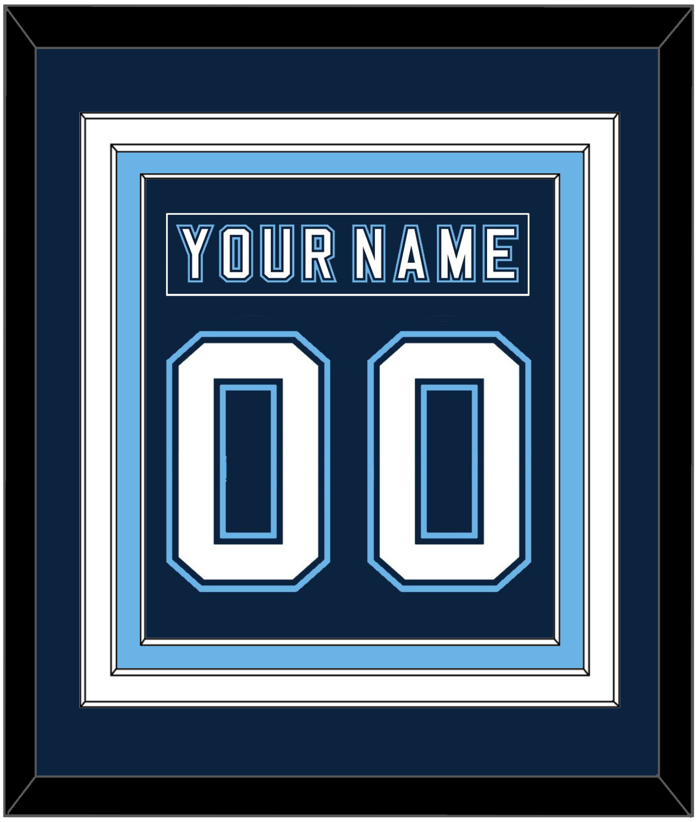 Maine Nameplate & Number (Back) Combined - Road Navy Blue - Premier Tier 2