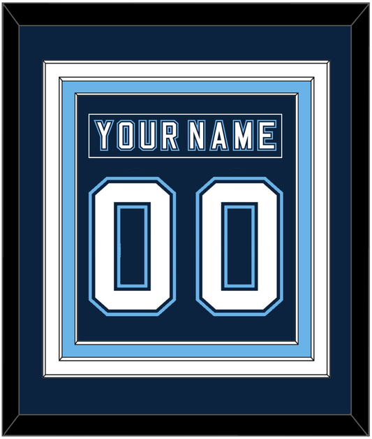 Maine Nameplate & Number (Back) Combined - Road Navy Blue - Premier Tier 2