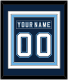 Maine Nameplate & Number (Back) Combined - Road Navy Blue - Triple Mat 2