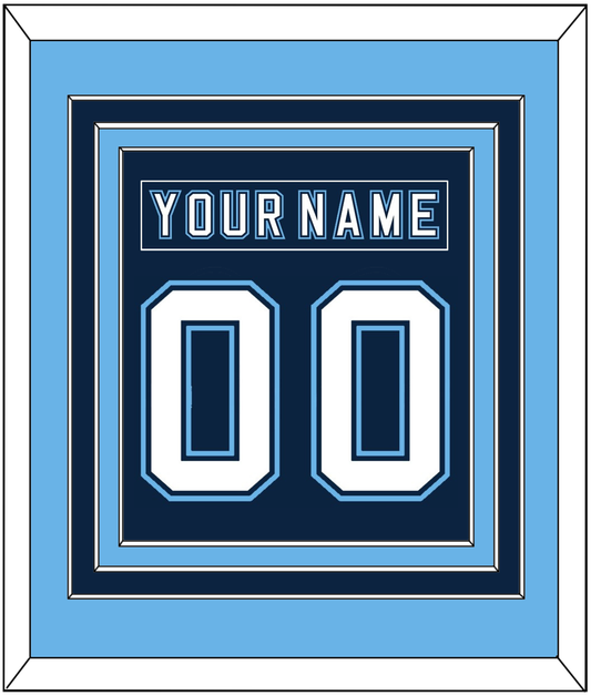 Maine Nameplate & Number (Back) Combined - Road Navy Blue - Premier Tier 3
