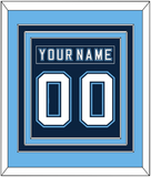 Maine Nameplate & Number (Back) Combined - Road Navy Blue - Triple Mat 3