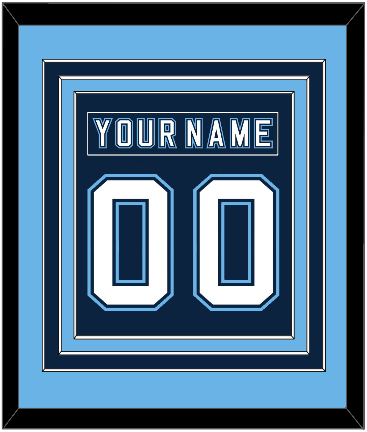 Maine Nameplate & Number (Back) Combined - Road Navy Blue - Premier Tier 3