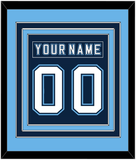 Maine Nameplate & Number (Back) Combined - Road Navy Blue - Triple Mat 3