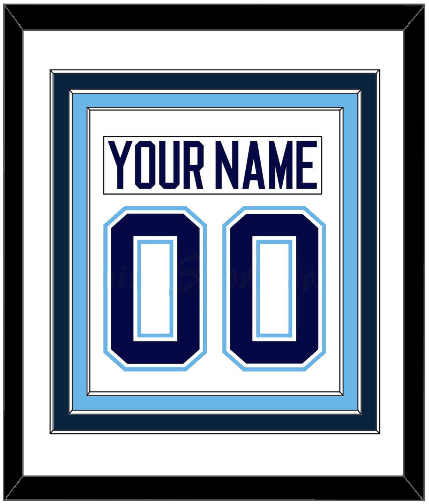 Maine Nameplate & Number (Back) Combined - Home White (1994-2008) - Premier Tier 1