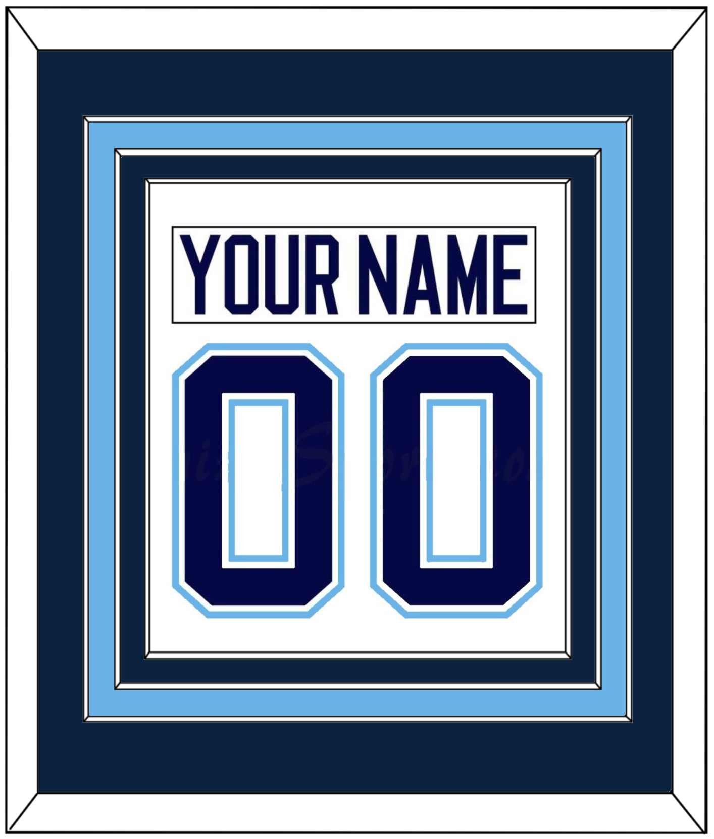 Maine Nameplate & Number (Back) Combined - Home White (1994-2008) - Premier Tier 2