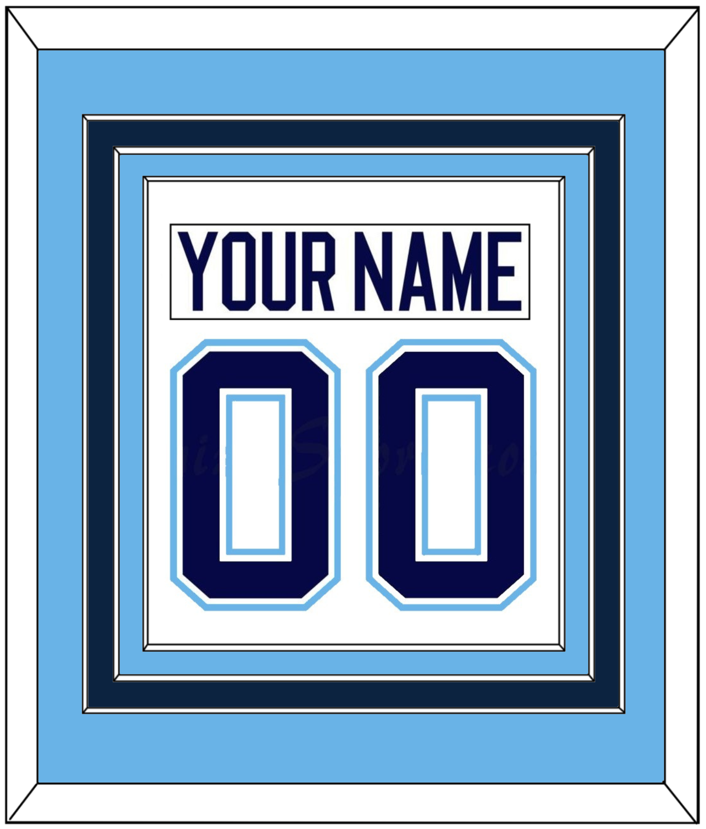 Maine Nameplate & Number (Back) Combined - Home White (1994-2008) - Premier Tier 3