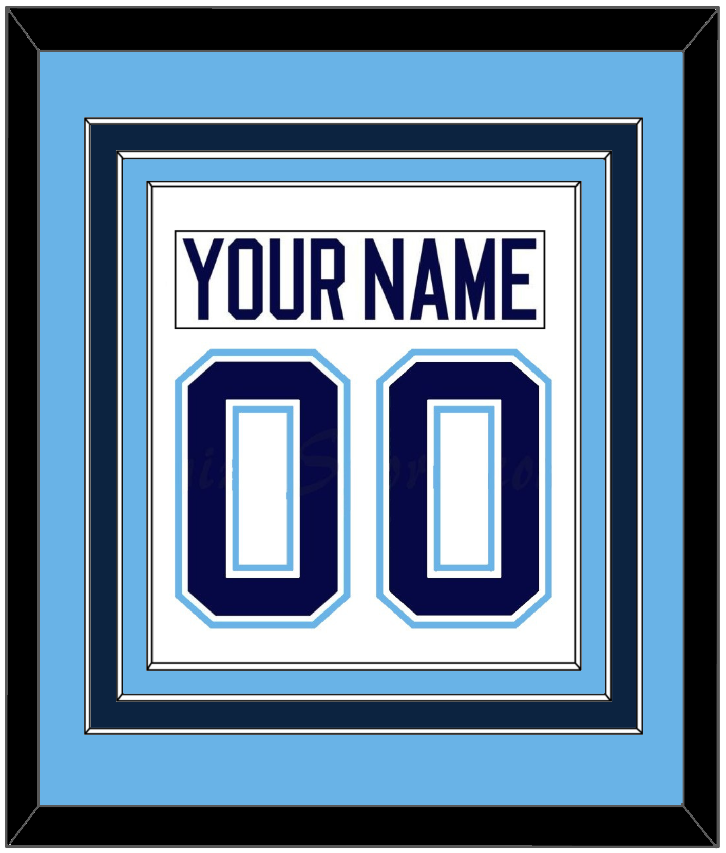 Maine Nameplate & Number (Back) Combined - Home White (1994-2008) - Premier Tier 3