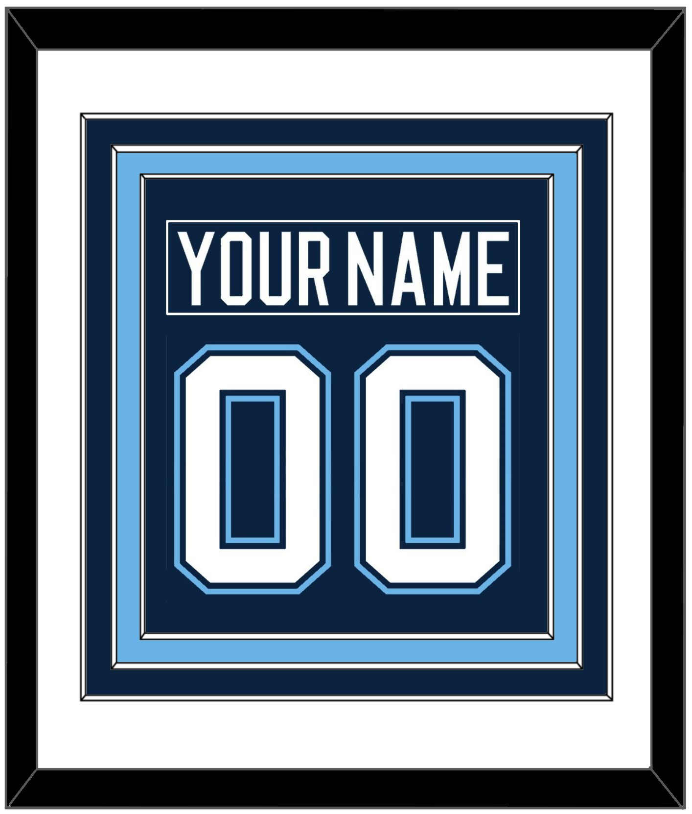 Maine Nameplate & Number (Back) Combined - Road Navy Blue (1994-2008) - Premier Tier 1