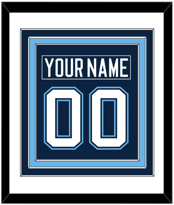 Maine Nameplate & Number (Back) Combined - Road Navy Blue (1994-2008) - Triple Mat 1