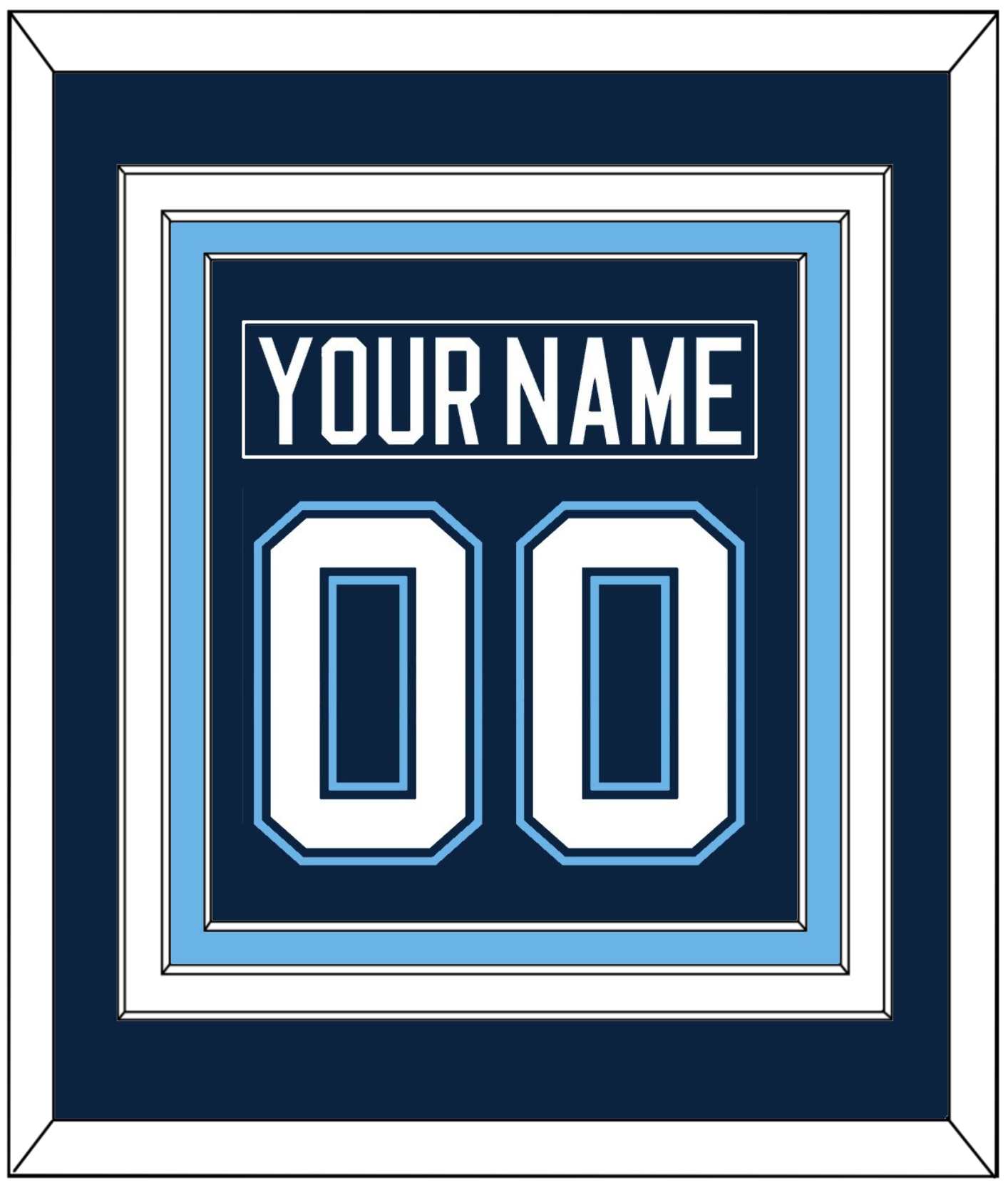 Maine Nameplate & Number (Back) Combined - Road Navy Blue (1994-2008) - Premier Tier 2