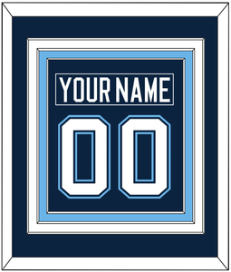 Maine Nameplate & Number (Back) Combined - Road Navy Blue (1994-2008) - Triple Mat 2