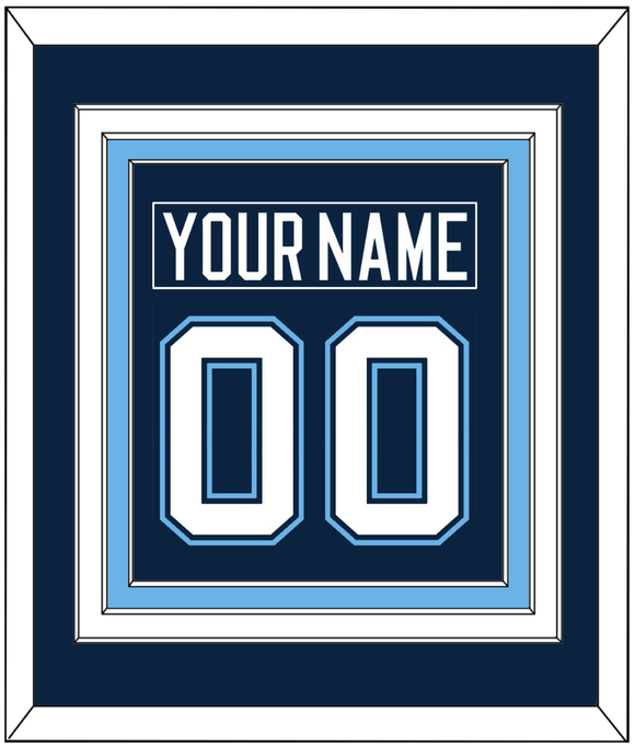 Maine Nameplate & Number (Back) Combined - Road Navy Blue (1994-2008) - Triple Mat 2