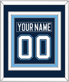 Maine Nameplate & Number (Back) Combined - Road Navy Blue (1994-2008) - Triple Mat 2